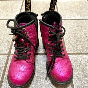 Toddler Hot Pink Snakeskin Boots